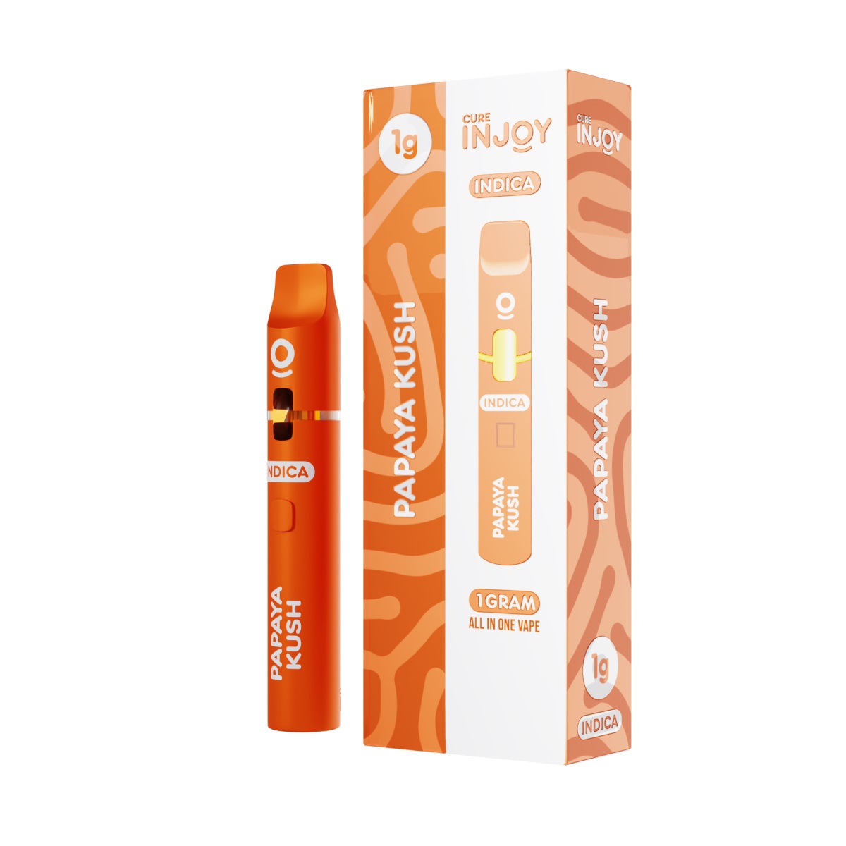Photograph of product: Cure Injoy | Disposable Vape | Papaya Kush | 2g