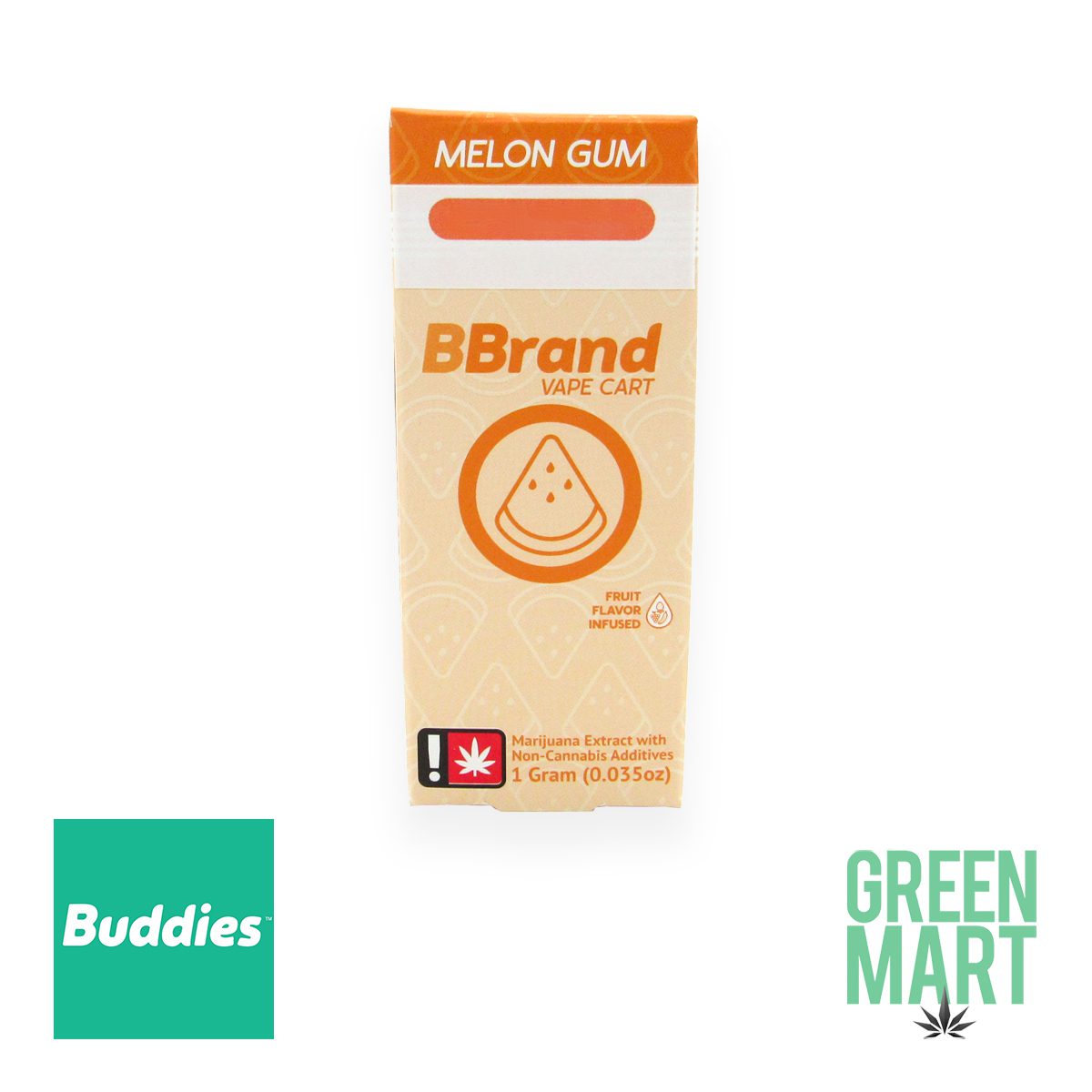 Photograph of product: Melon Gum Flavored Cart. (Buddies)