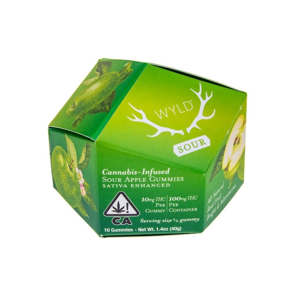 Photograph of product: Sour Apple Gummies (100mg TH-oui)