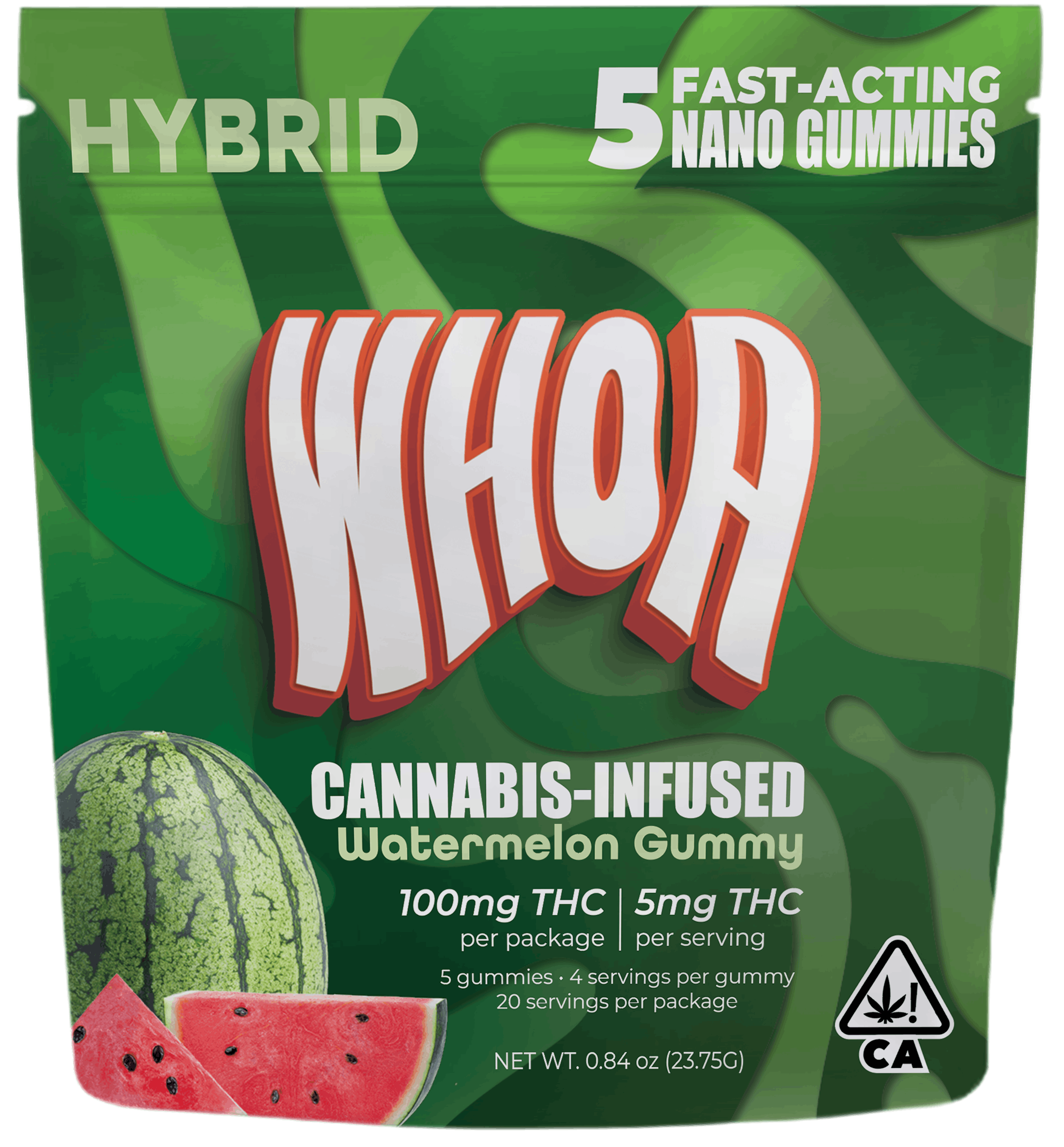 Photograph of product: WATERMELON | HYBRID GUMMY 5PK | 100MG