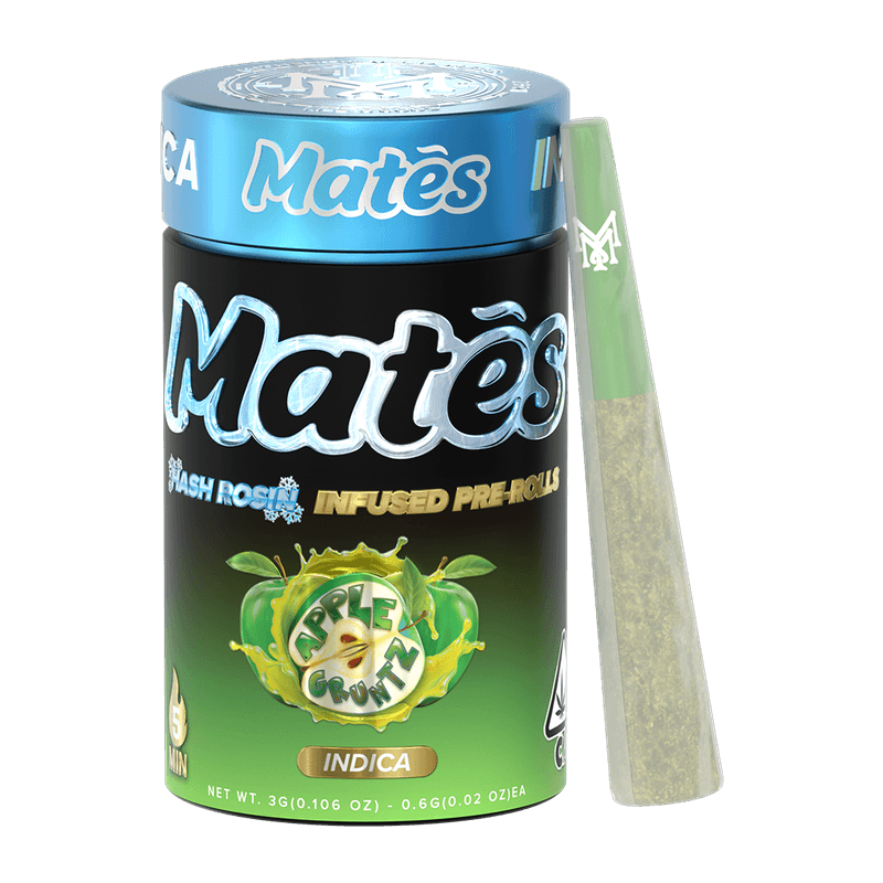 Photograph of product: MuhaMeds - 5 Pack Rosin Infused Prerolls - Apple Gruntz