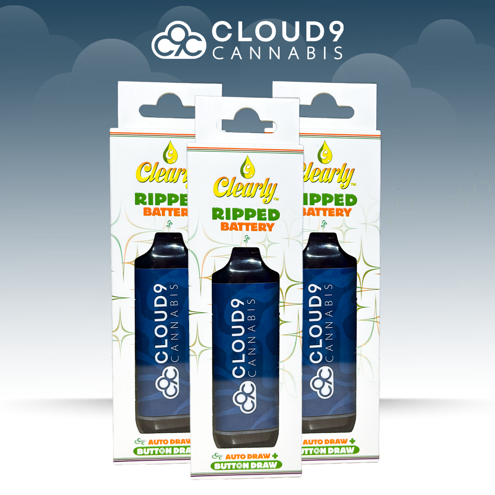 Photograph of product: CLEARLY Ripped 510 Thread Hide-A-Cart Battery: Cloud 9