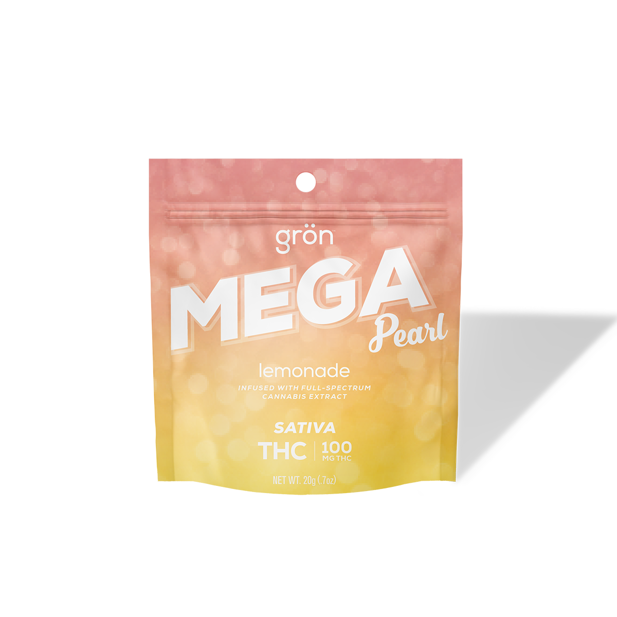 Photograph of product: GRON: Mega Lemonade - 10 Pieces/100mg (Oui'd)