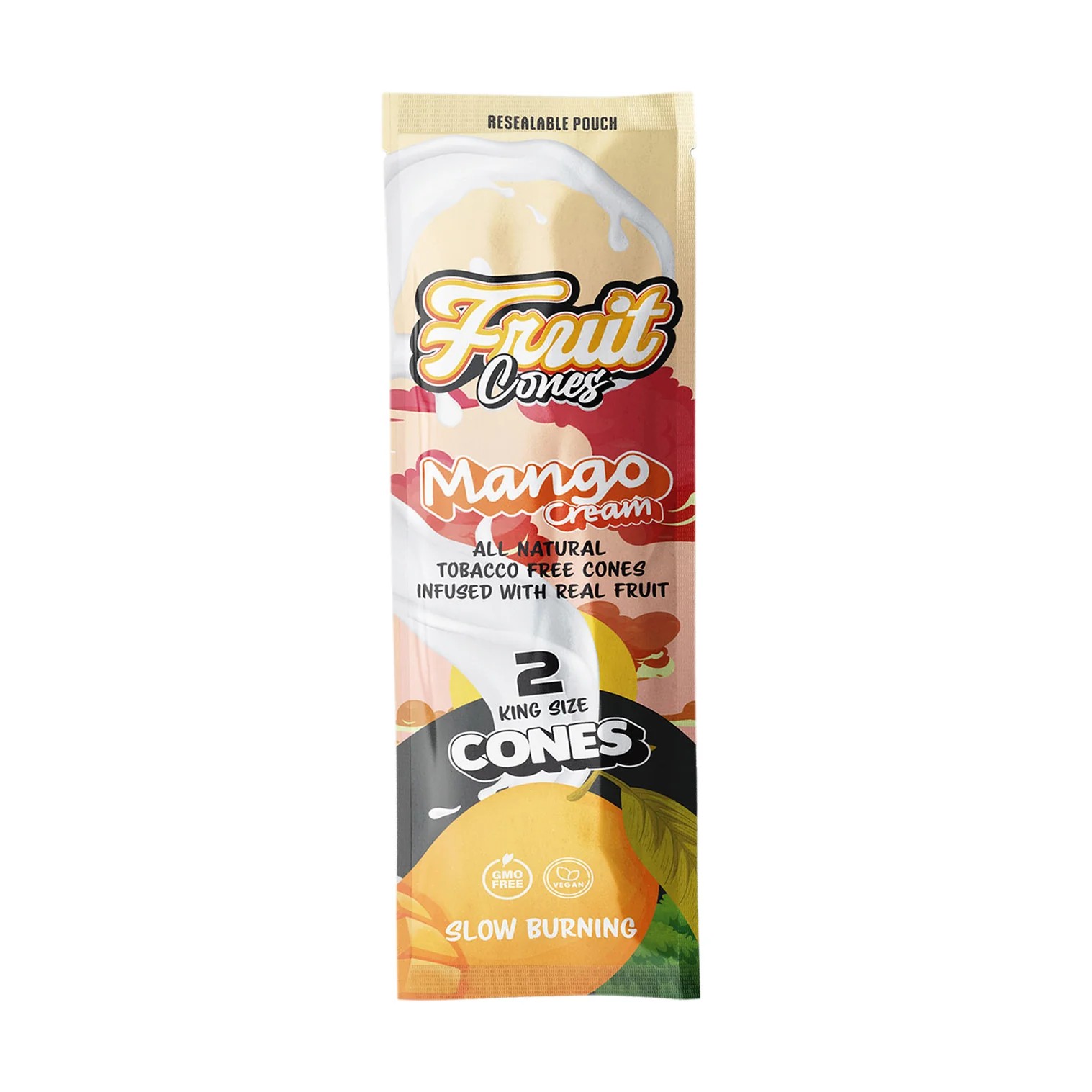 Photograph of Product: Fruit Cuts Natural Pulp Cones King Size - Mango Cream