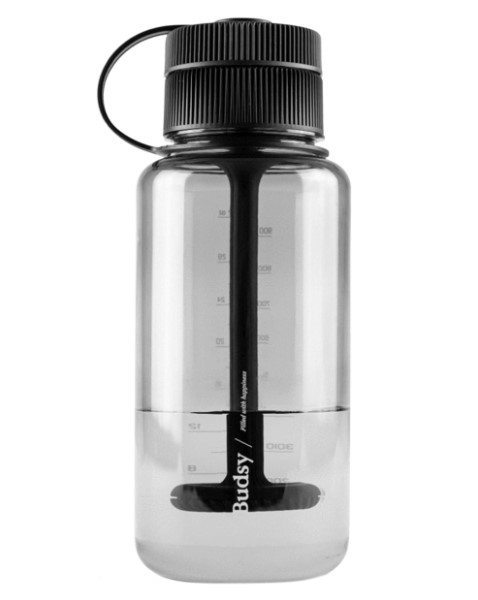 Photograph of product: Budsy Water Bottle Bong | Color: Black