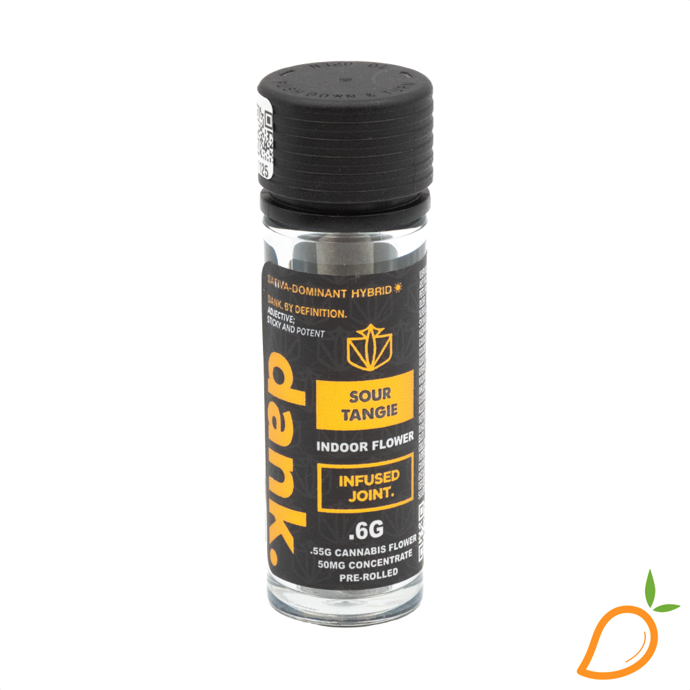Photograph of product: 0.6g Sour Tangie Infused Preroll Dank