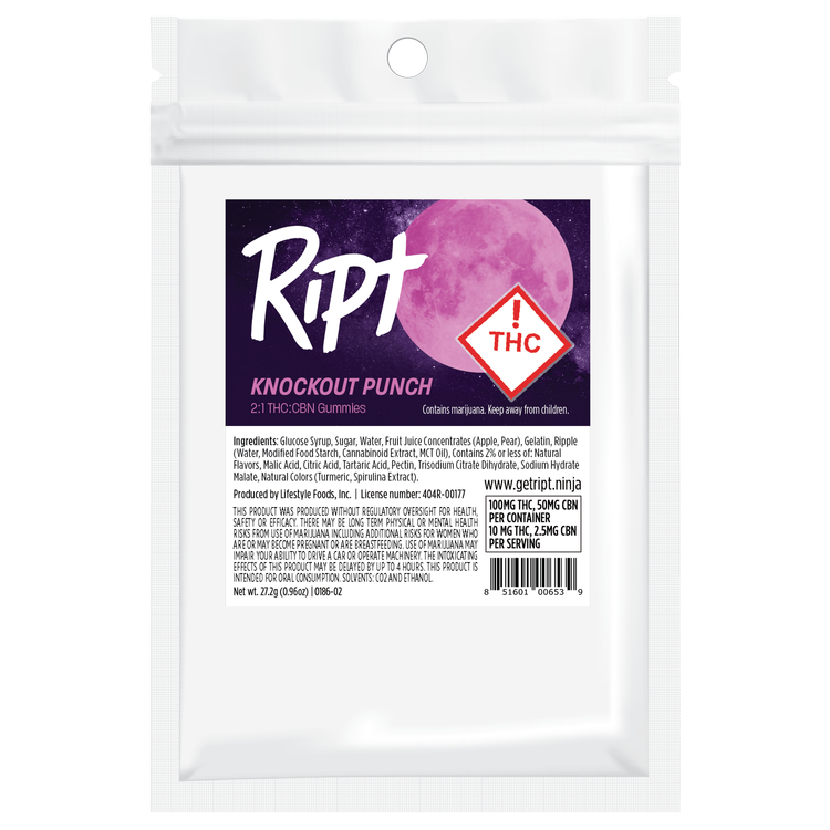 Photograph of product: REC - Ript Plus - Strawberry / Gummies | 100mg TH-oui