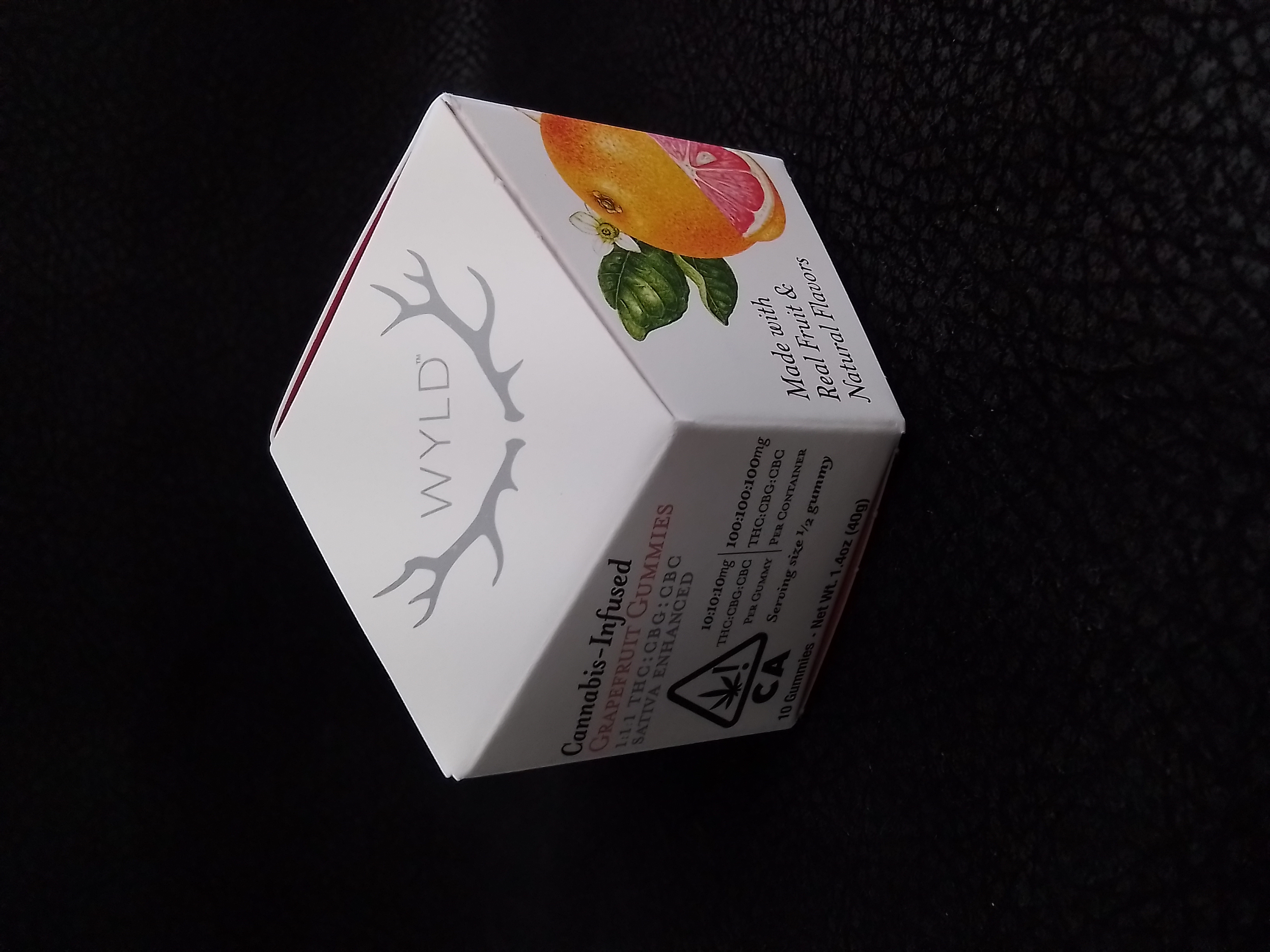 Photograph of product: WYLD - Grapefruit Gummies - 1:1:1 TH-oui:CBC:CBG - 10 Pack