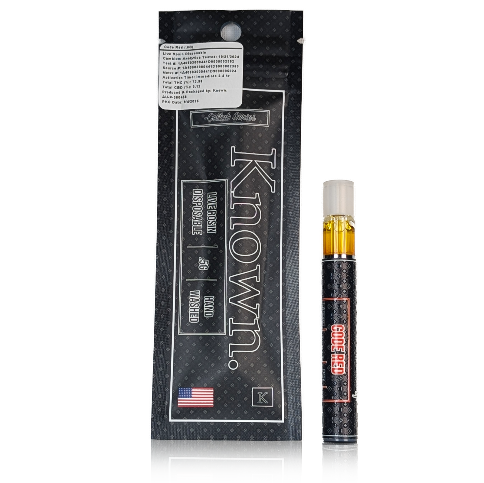 Photograph of product: CODE RED - au chocolat ROSIN DISPOSABLE