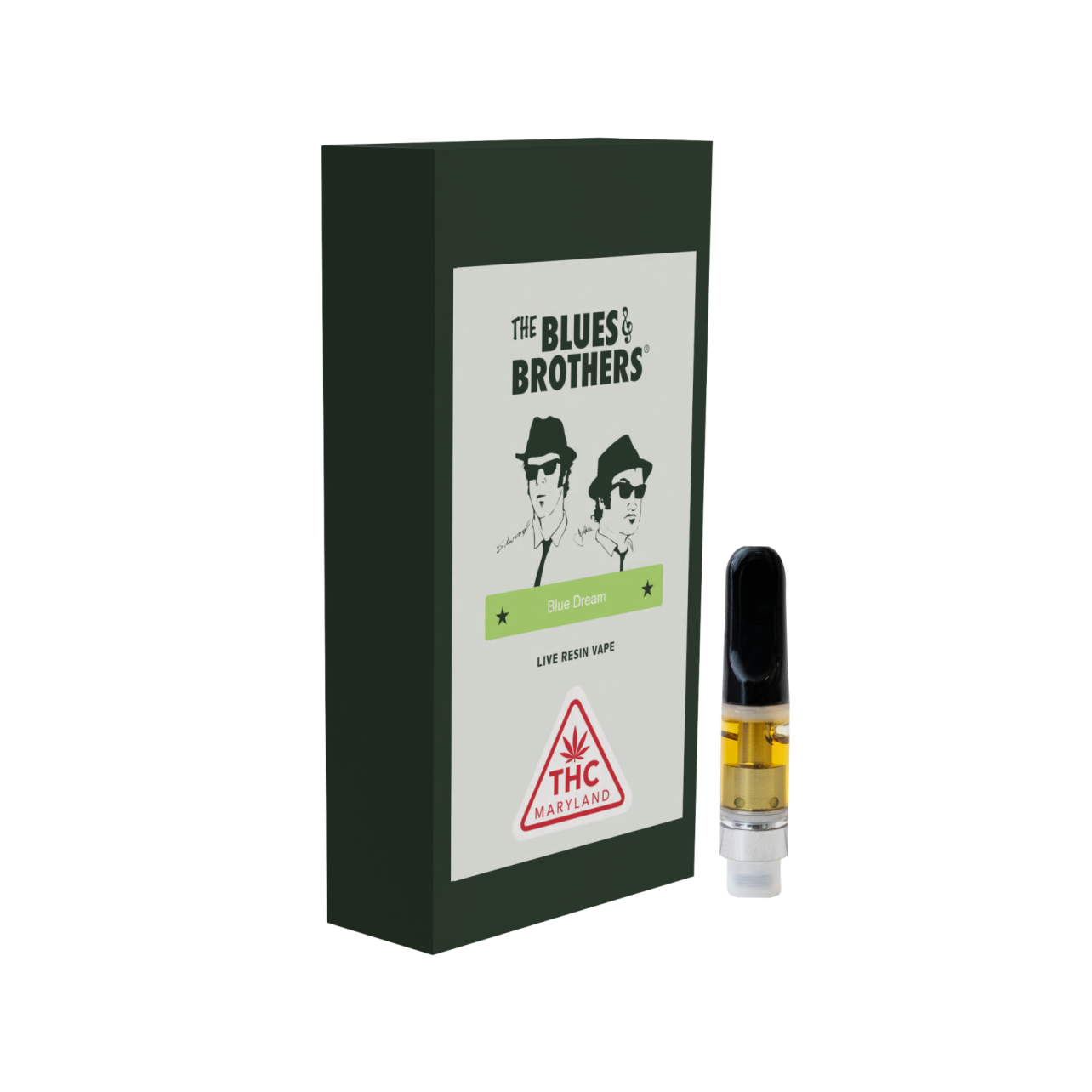 Photograph of product: The Blues Brothers Blue Dream Live Resin Cart 0.5g