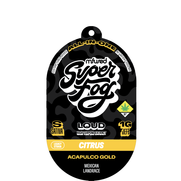Photograph of product: Super Fog Loud Jef Acapulco Gold Disposable VAPE