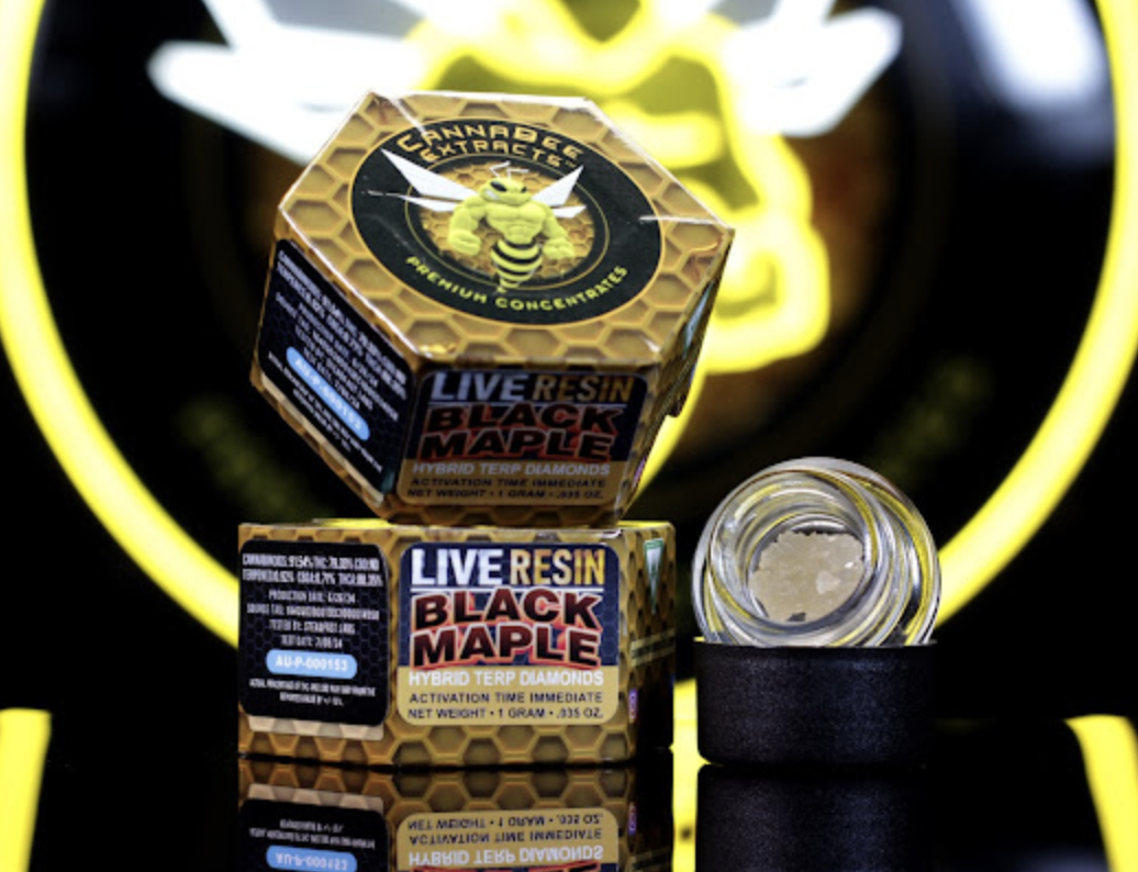 Photograph of product: Cannabee Extracts Live Resin - Black Maple Terp Diamonds
