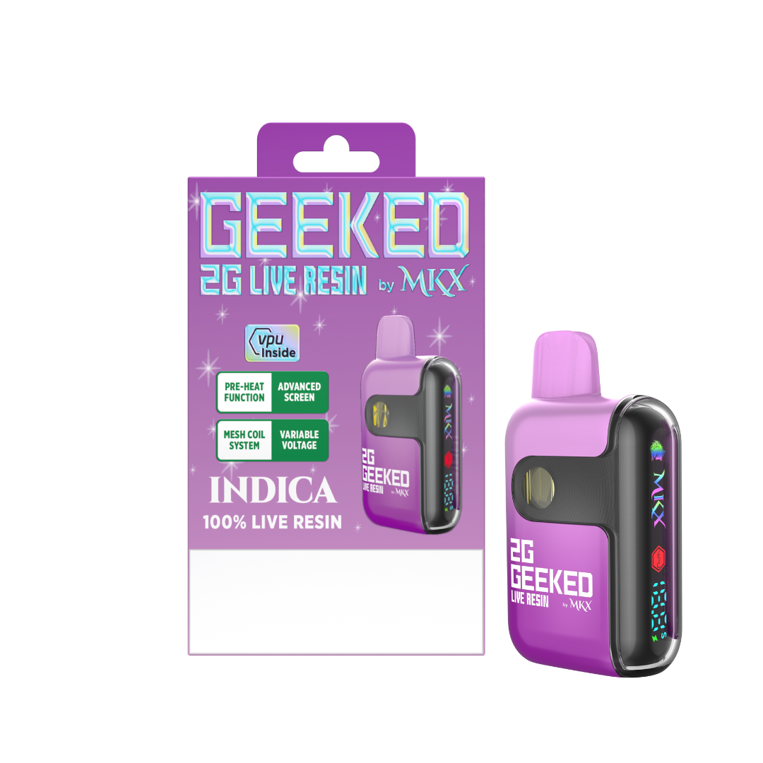 Photograph of product: Geeked By MKX - 2g Live Resin Disposable - Blue Glue - Indica