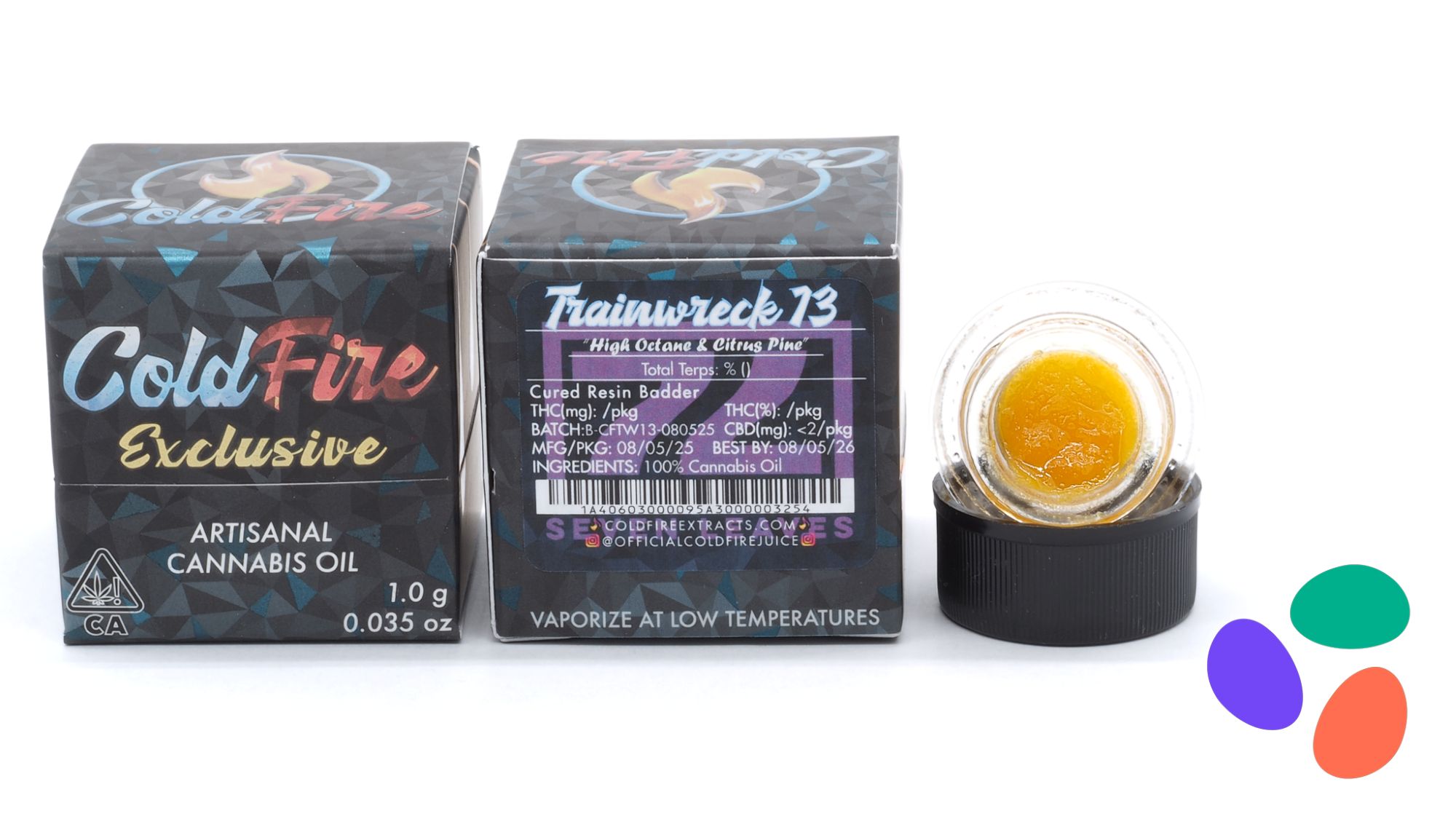 Photograph of product: Trainwreck 13 - Badder - 1g (S) - Cold Fire x Seven Leaves