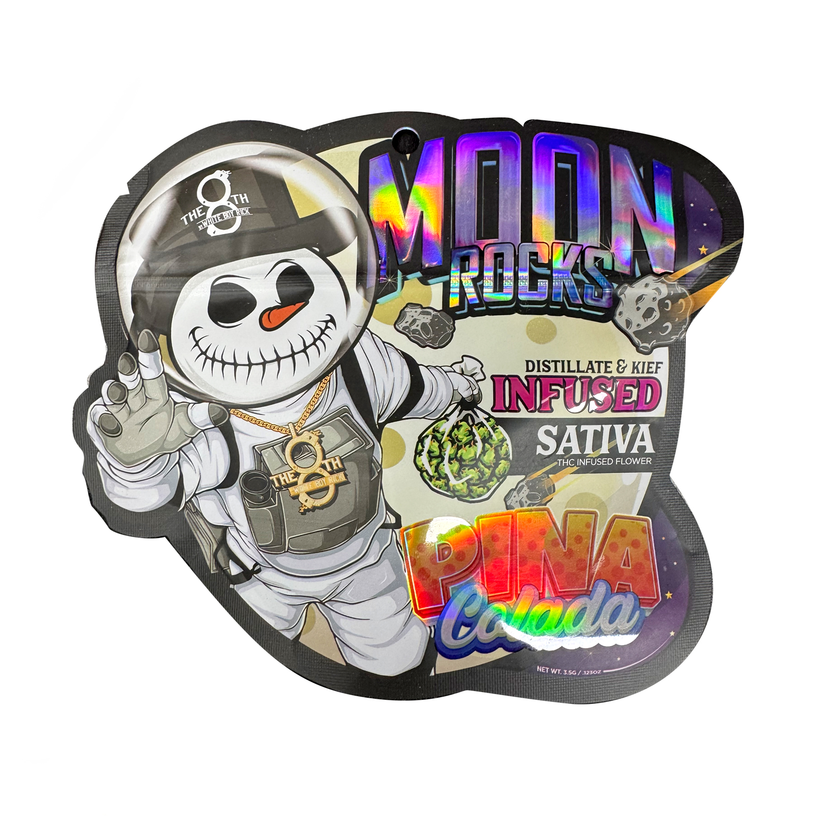 Photograph of Product: The 8th by White Boy Rick Pina Colada Moon Rocks Prepack Rec - 3.5g