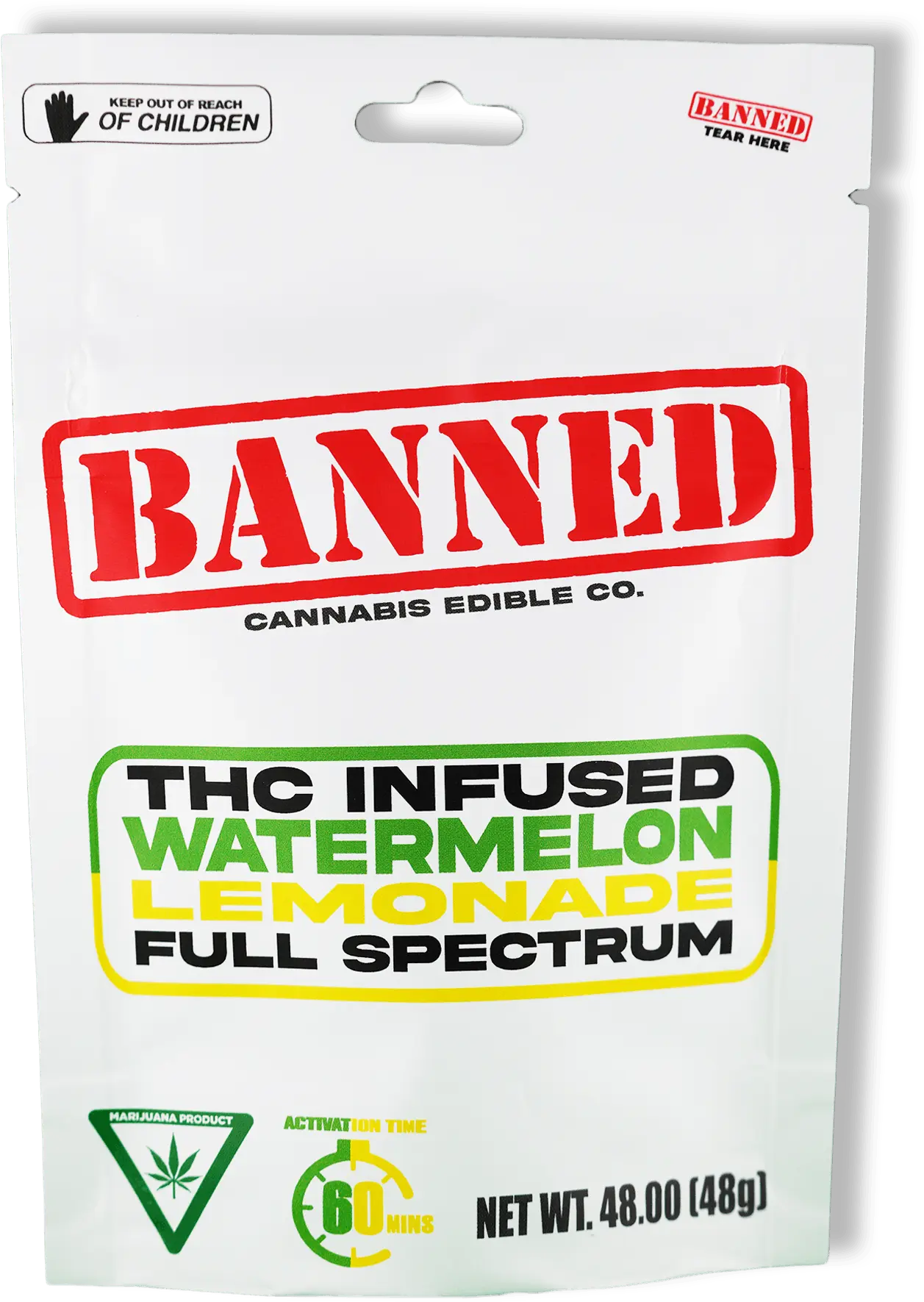 Photograph of product: BANNED | Edible | Gummies | Watermelon Lemonade | 200mg