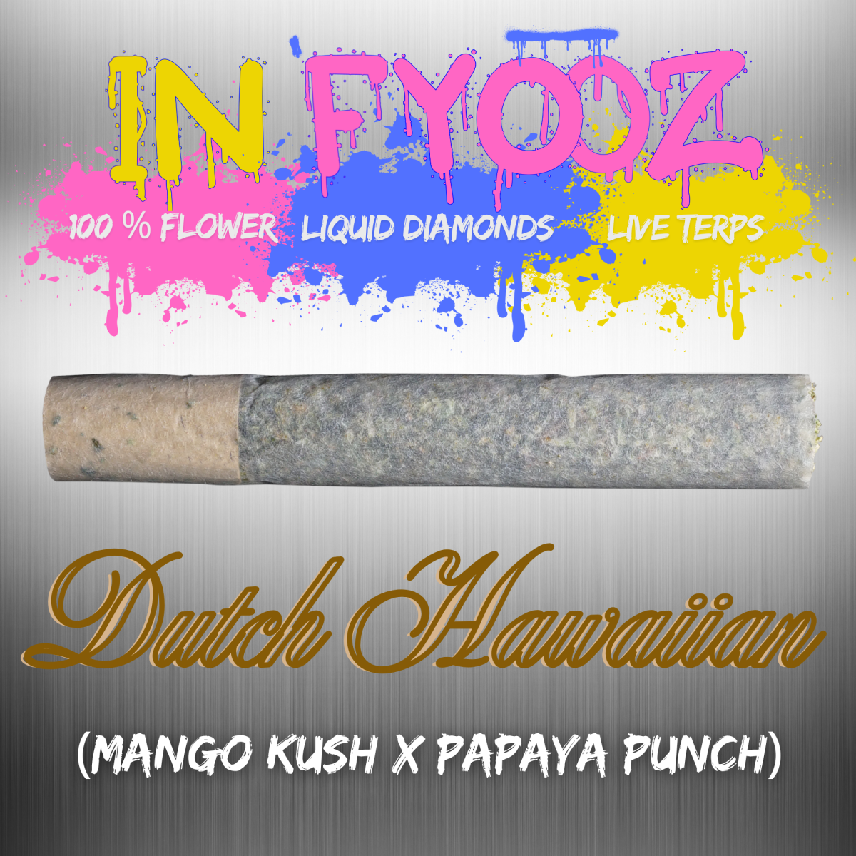 Photograph of product: Dutch Hawaiian Diamond Infused Pre-Roll | 1g - In"Fyooz