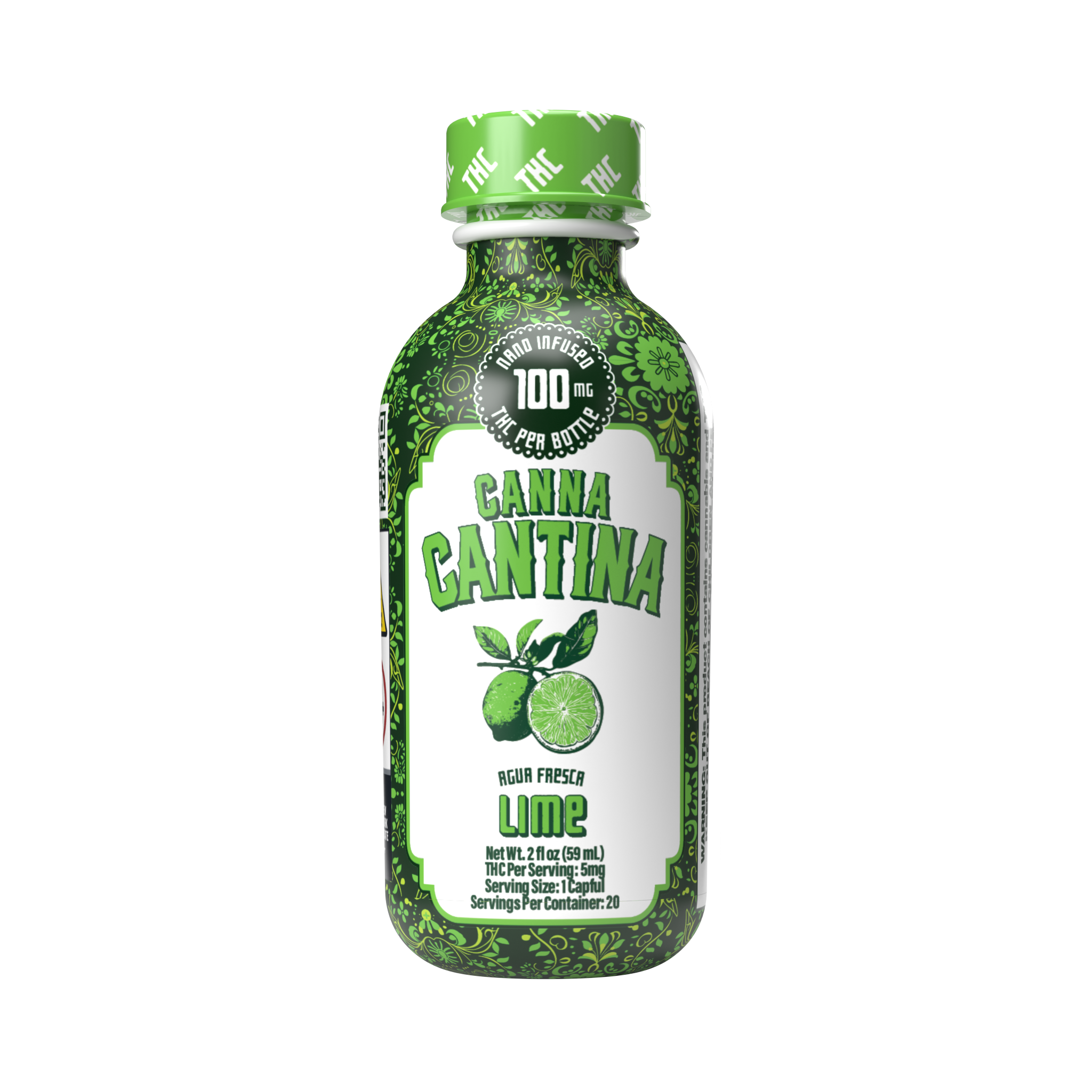 Photograph of product: Canna Cantina I Lime I 100mg I Nano Infused Beverage Shot