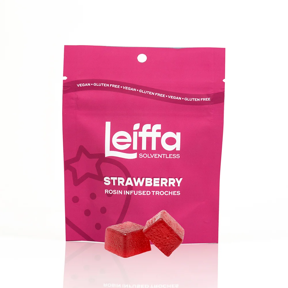 Photograph of product: Strawberry | Live Rosin Troches 10mg | 10pk