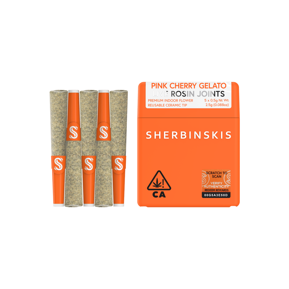 Photograph of product: Pink Cherry Gelato Live Rosin 5 Pack