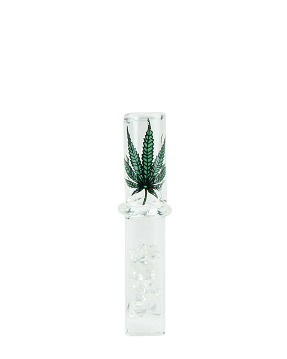 Photograph of product: Glass Tip | Diamond Oui'd Leaf Design