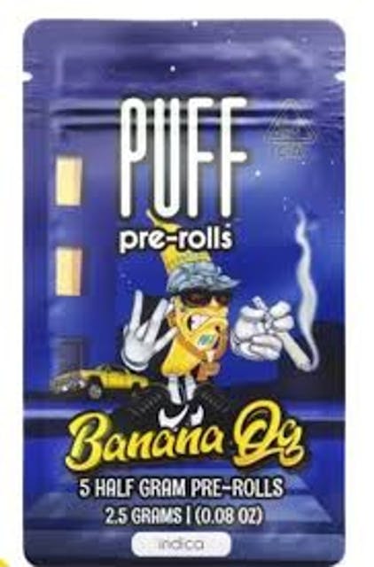 Photograph of product: Banana OG Pre-rolls 5ct 2.5g - Sales Floor