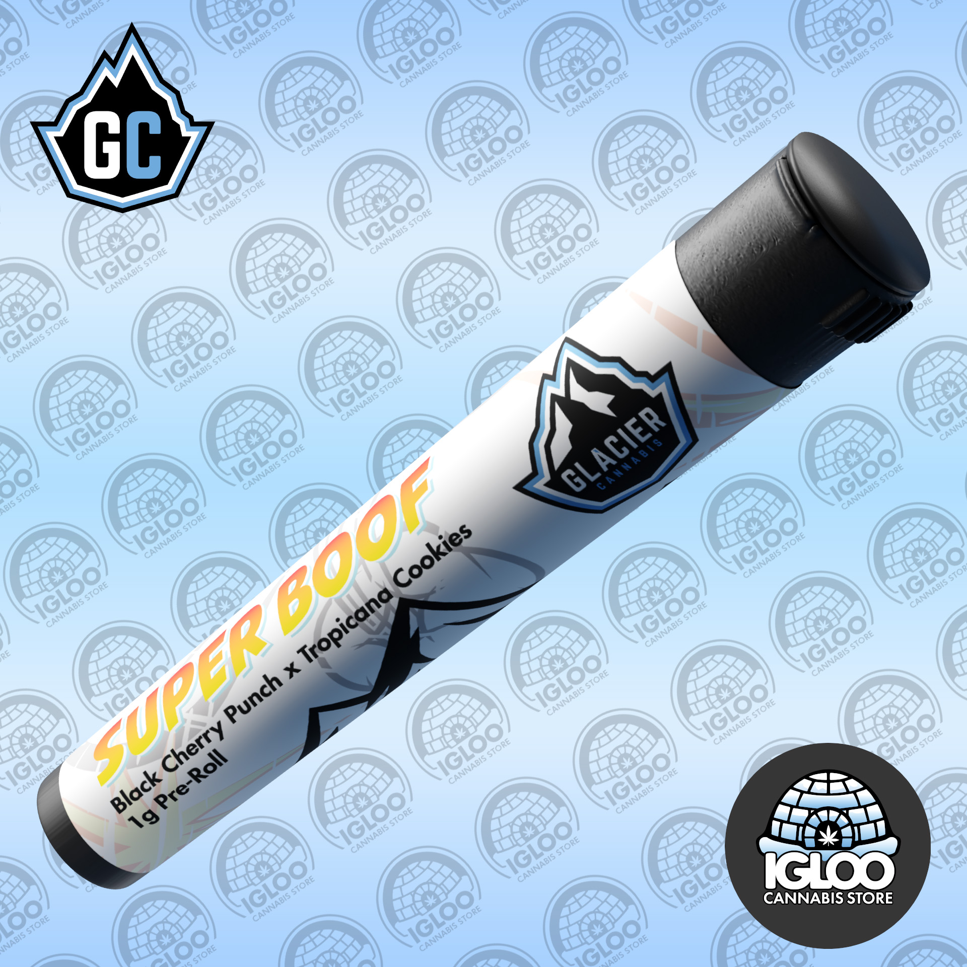 Photograph of product: Glacier | Pre-Roll | Super Boof (1g)