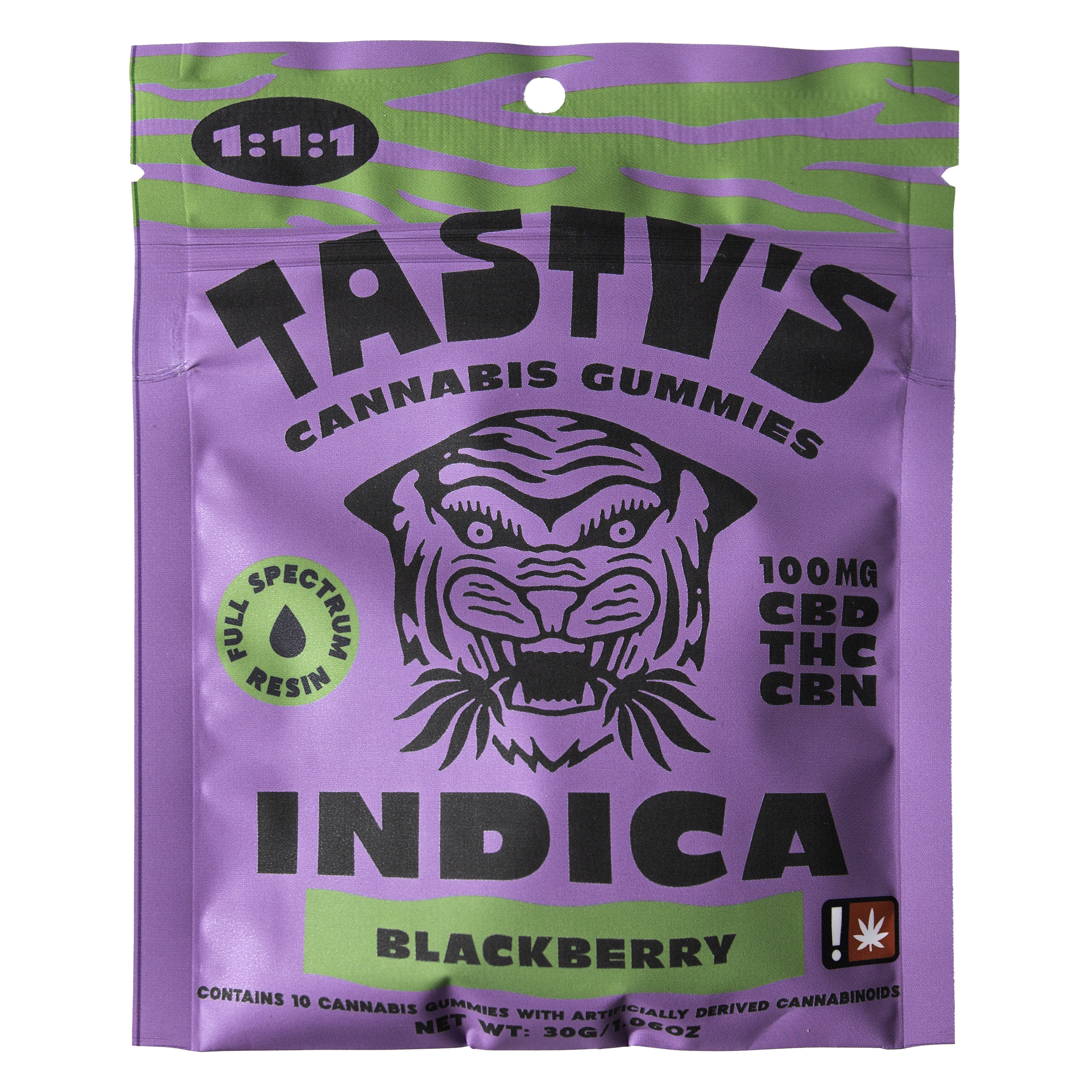 Photograph of product: Gummies - Oui'd - TH-oui:100mg CBD: 100mg CBN:100mg - 10pk - Blackberry