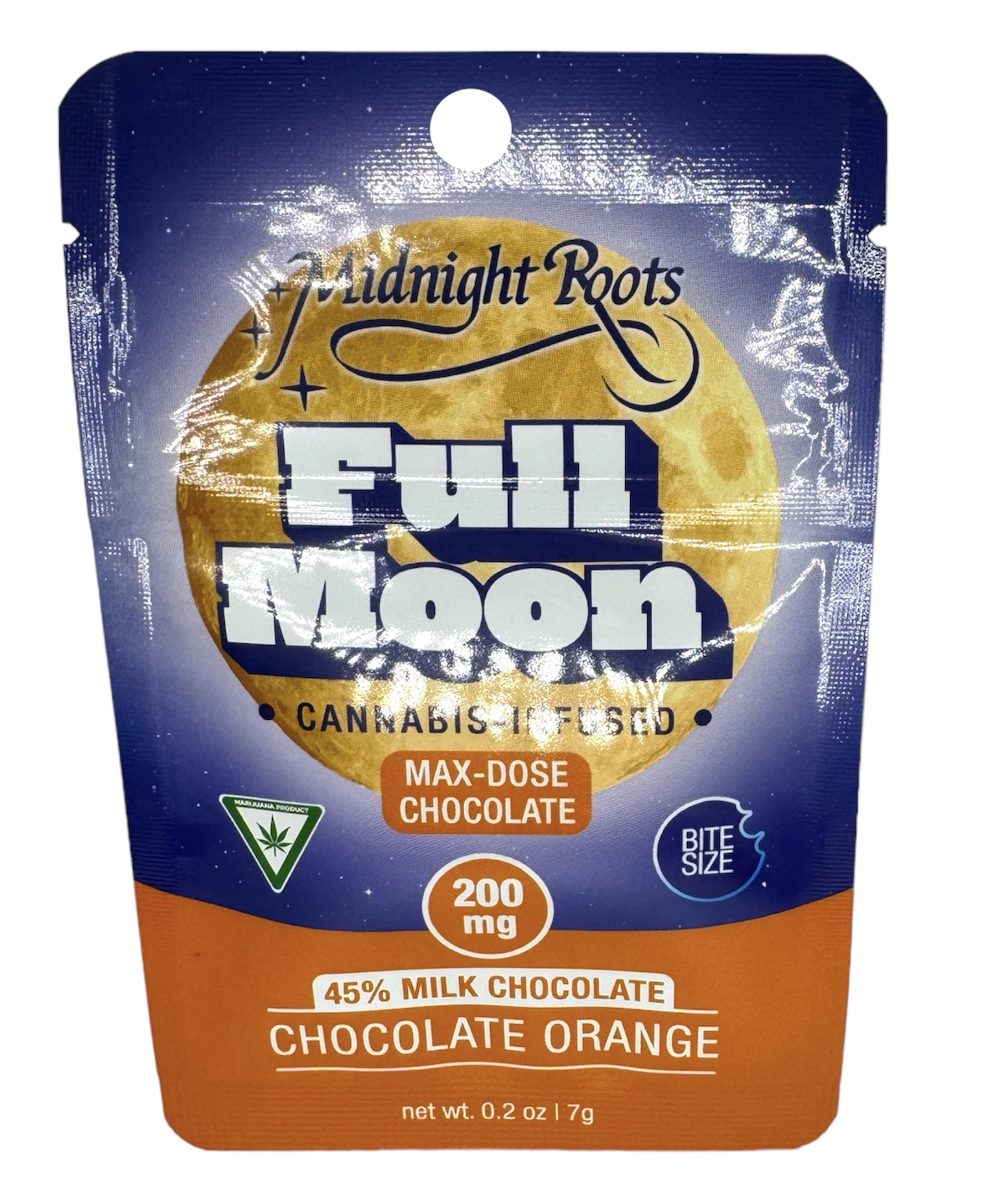 Photograph of product: 200mg Chocolate Orange Full Moon Bite