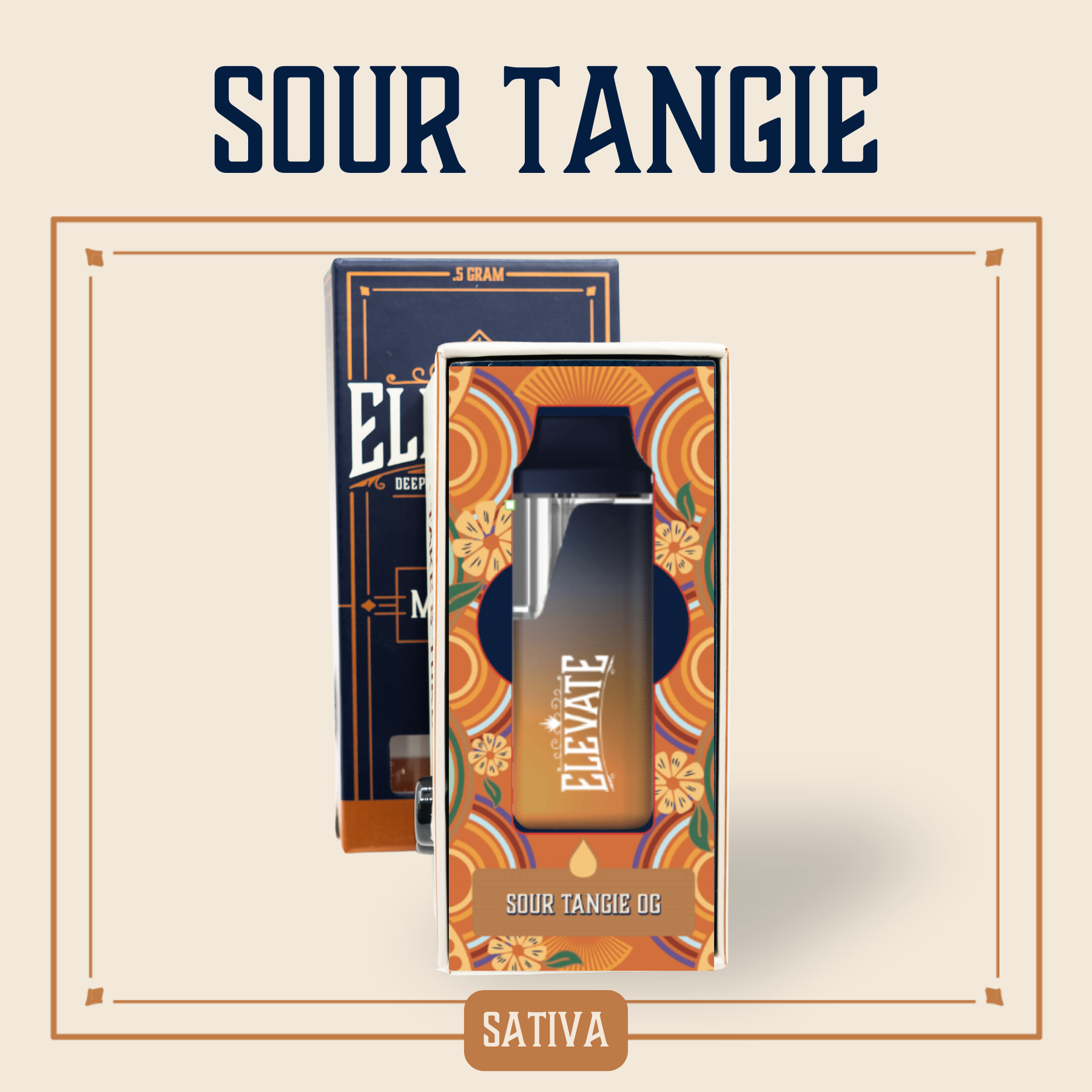 Photograph of product: Elevate - Mini E Bar Disposable - Sour Tangie OG (S) (1.0g)