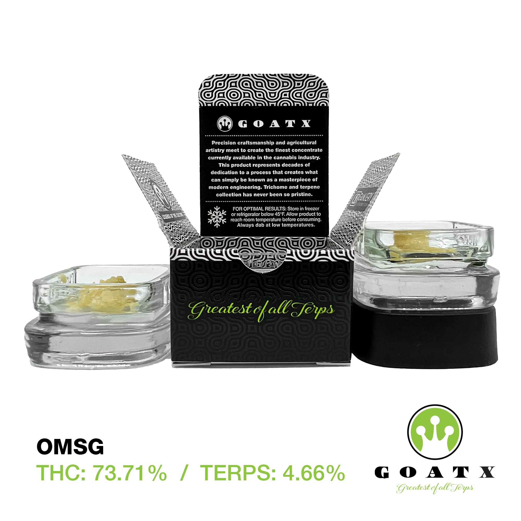Photograph of product: GOATX - 1.0g Live Rosin - OMSG