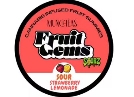 Photograph of product: GGG | Sour Strawberry Lemonade Fruit Gems | 100mg