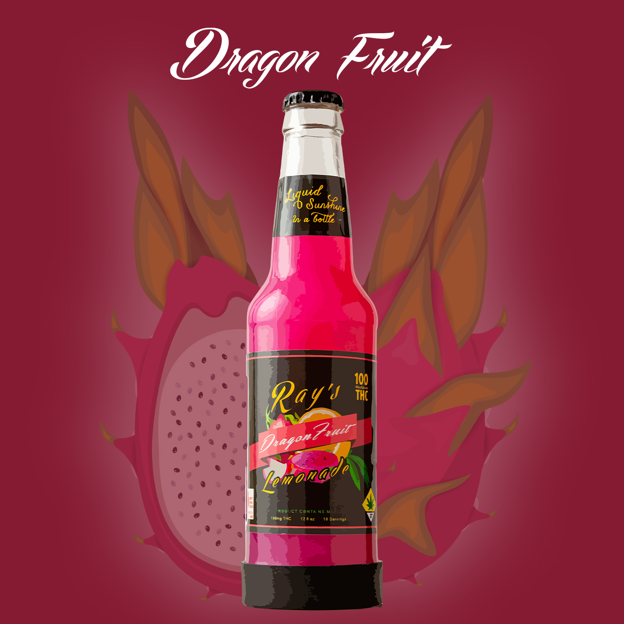 Photograph of product: Dragon Fruit Lemonade [DOH] 12 fl oz - by Ray's Lemonade