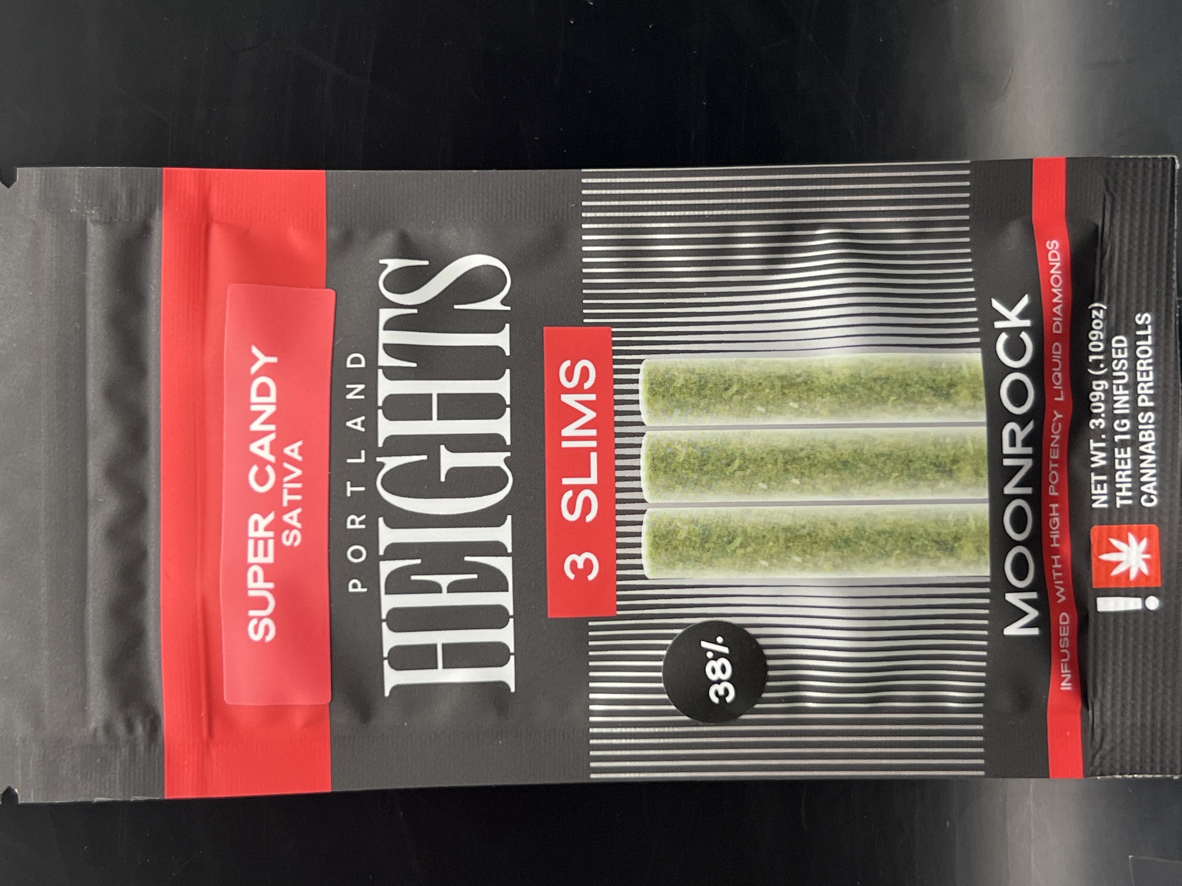 Photograph of product: Portland Heights Super Candy Moonrock Slims (3 - Pre-Roll Pack