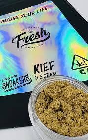 Photograph of product: CA Fresh 0.5g Kief Lemon Cherry Gelato$5