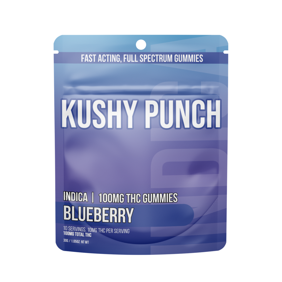 Photograph of product: Kushy Punch - Blueberry 10pk Oui'd