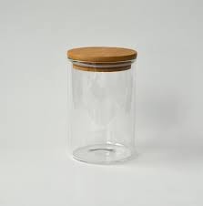 Photograph of product: Jar - Glass with Bamboo Lid - $10