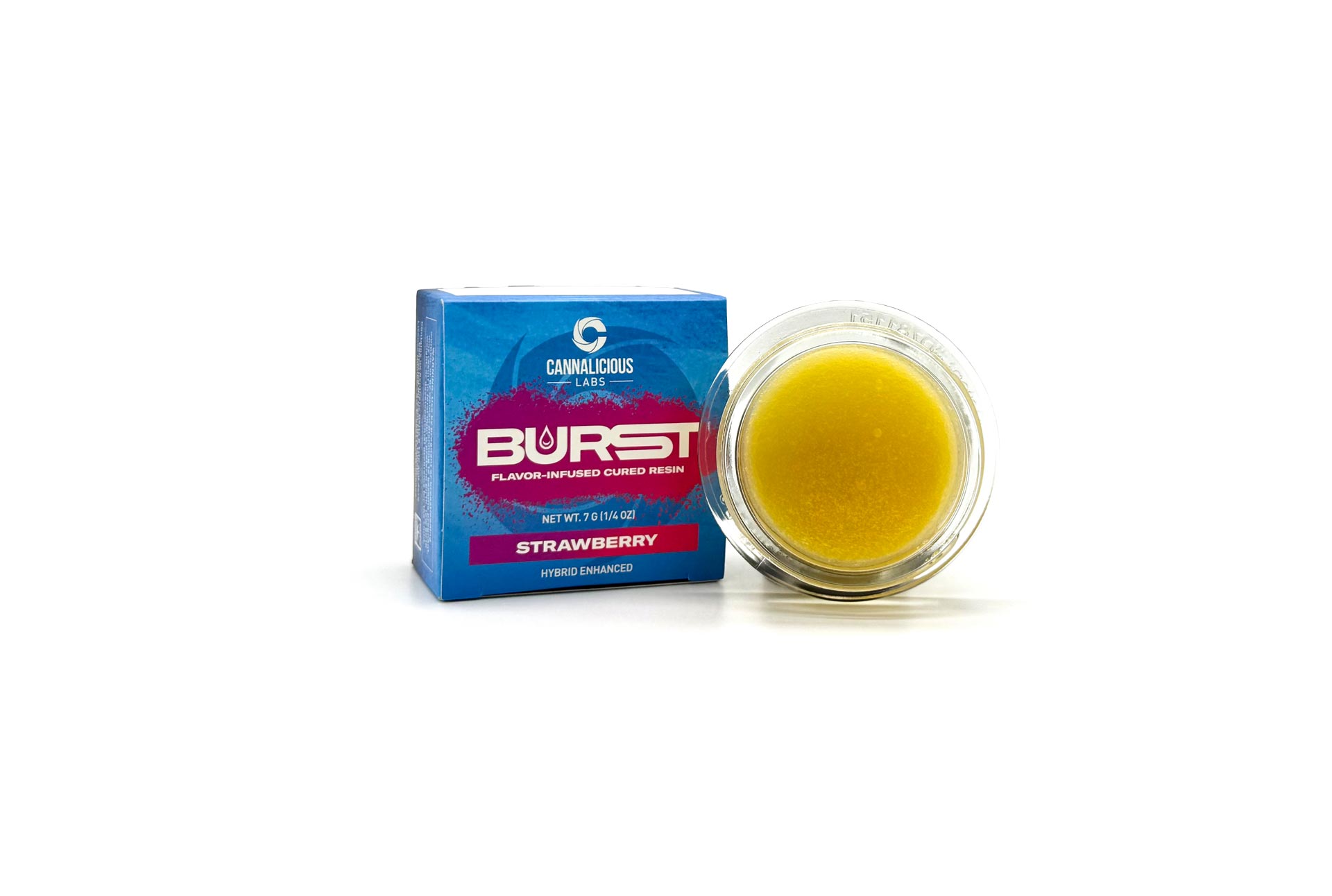 Photograph of product: Strawberry Flavor Burst Cured Resin