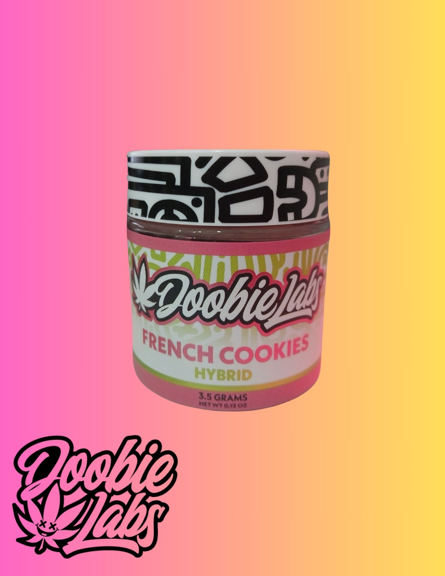 Photograph of product: Doobie Labs | 3.5g Flower Jar | French Cookies
