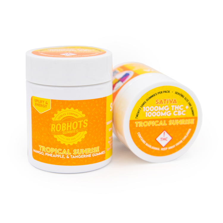 Photograph of product: Robhots Gummies - Tropical Sunrise (1000mg TH-oui/ 1000mg CBC)