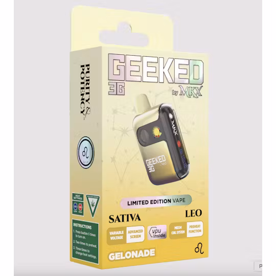 Photograph of product: Geeked By MKX - Disposable Vape - (3g) - Oui'd - **GELONADE** (2/$55)