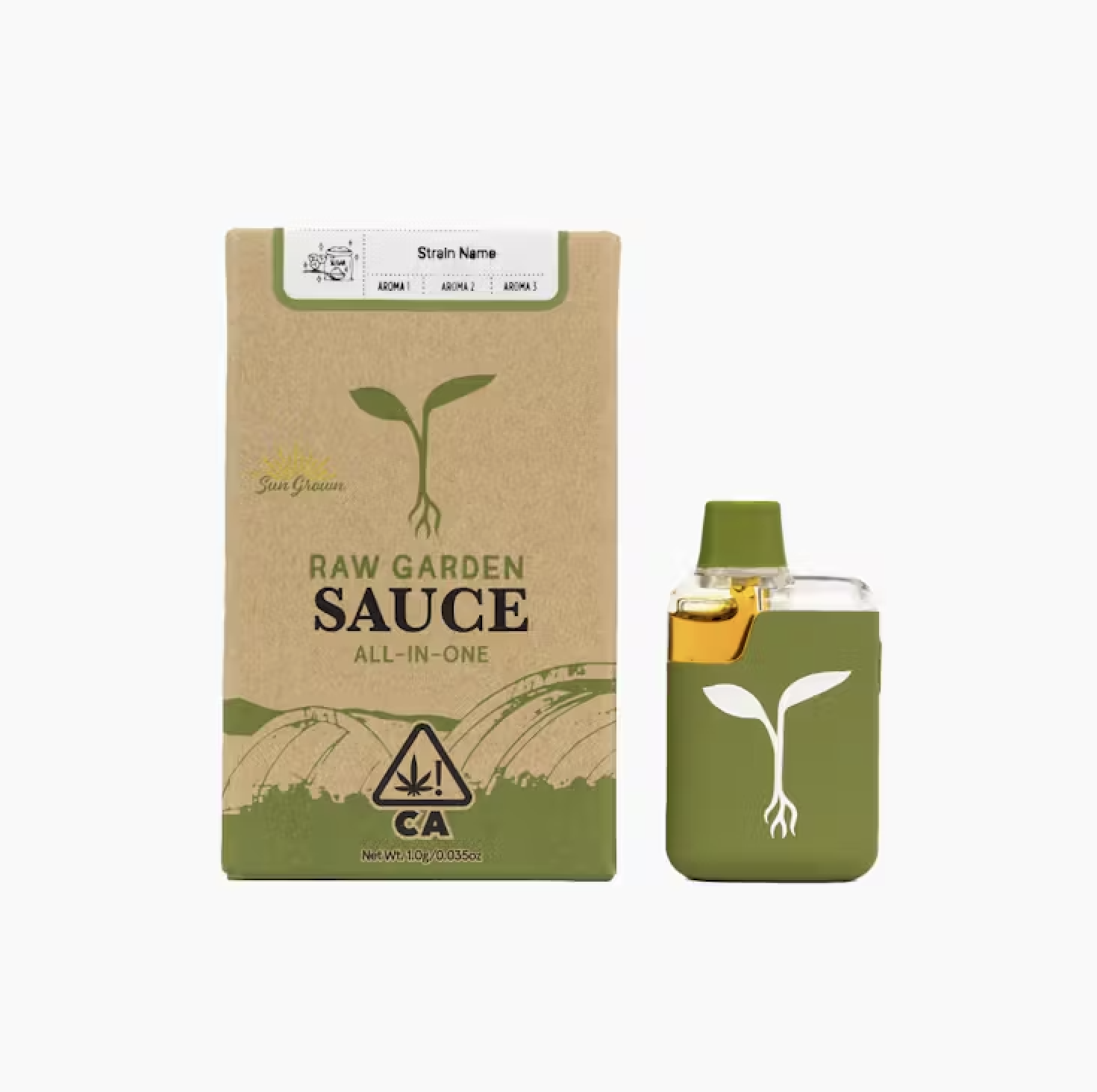 Photograph of product: Raw Garden Refined LIVE SAUCE SPROUT All-In-One 1g - Raspberry Haze (H)