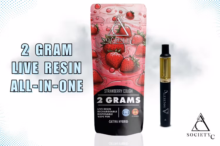 Photograph of product: Society C | Strawberry Cough 2g Live Resin Disposable