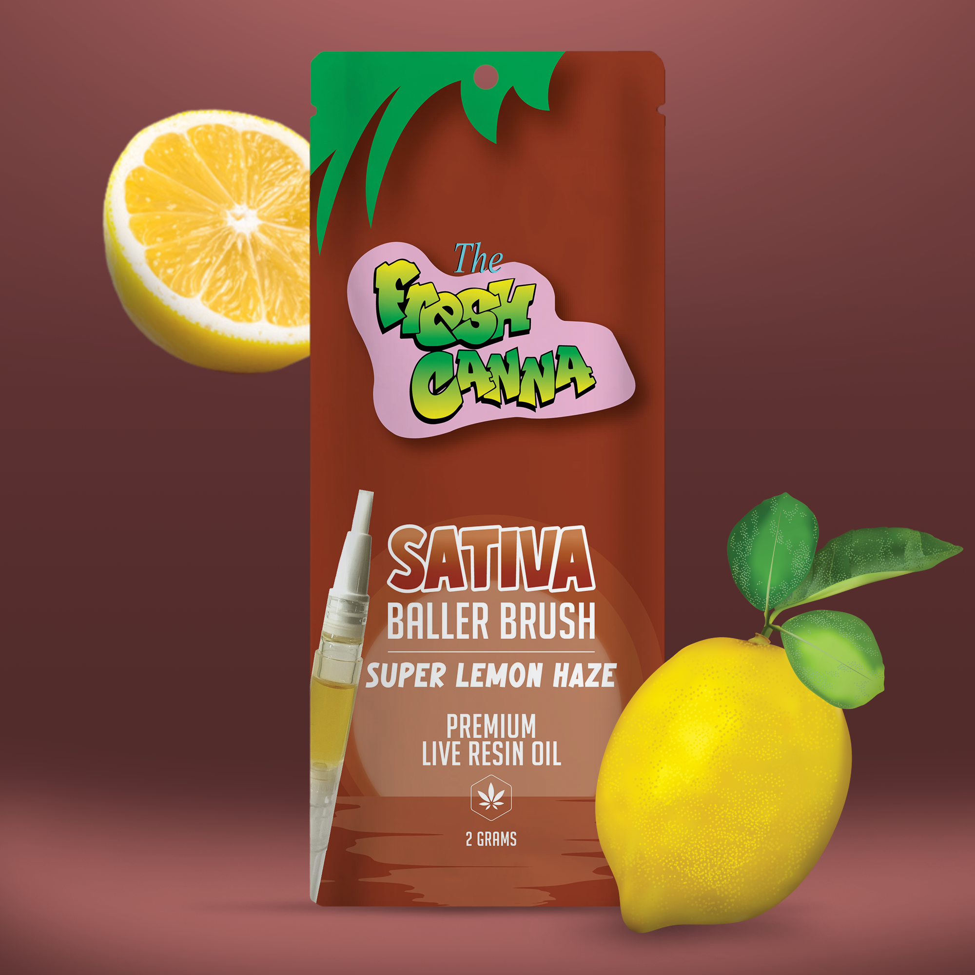 Photograph of product: Fresh Canna - 2g Live Resin Brush - Super Lemon Haze