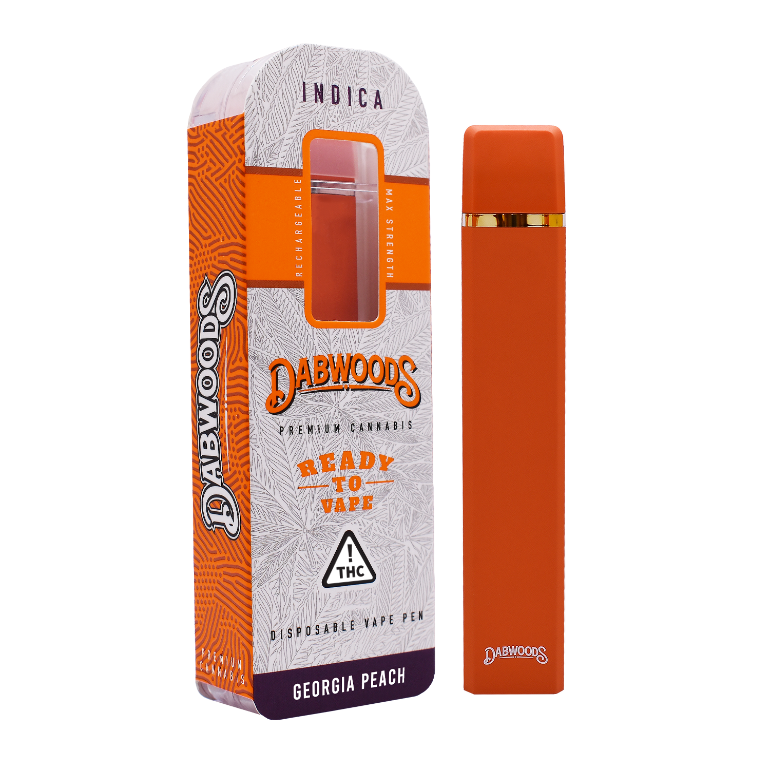 Photograph of product: Dabwoods Georgia Peach (I) Disposable 0.8g