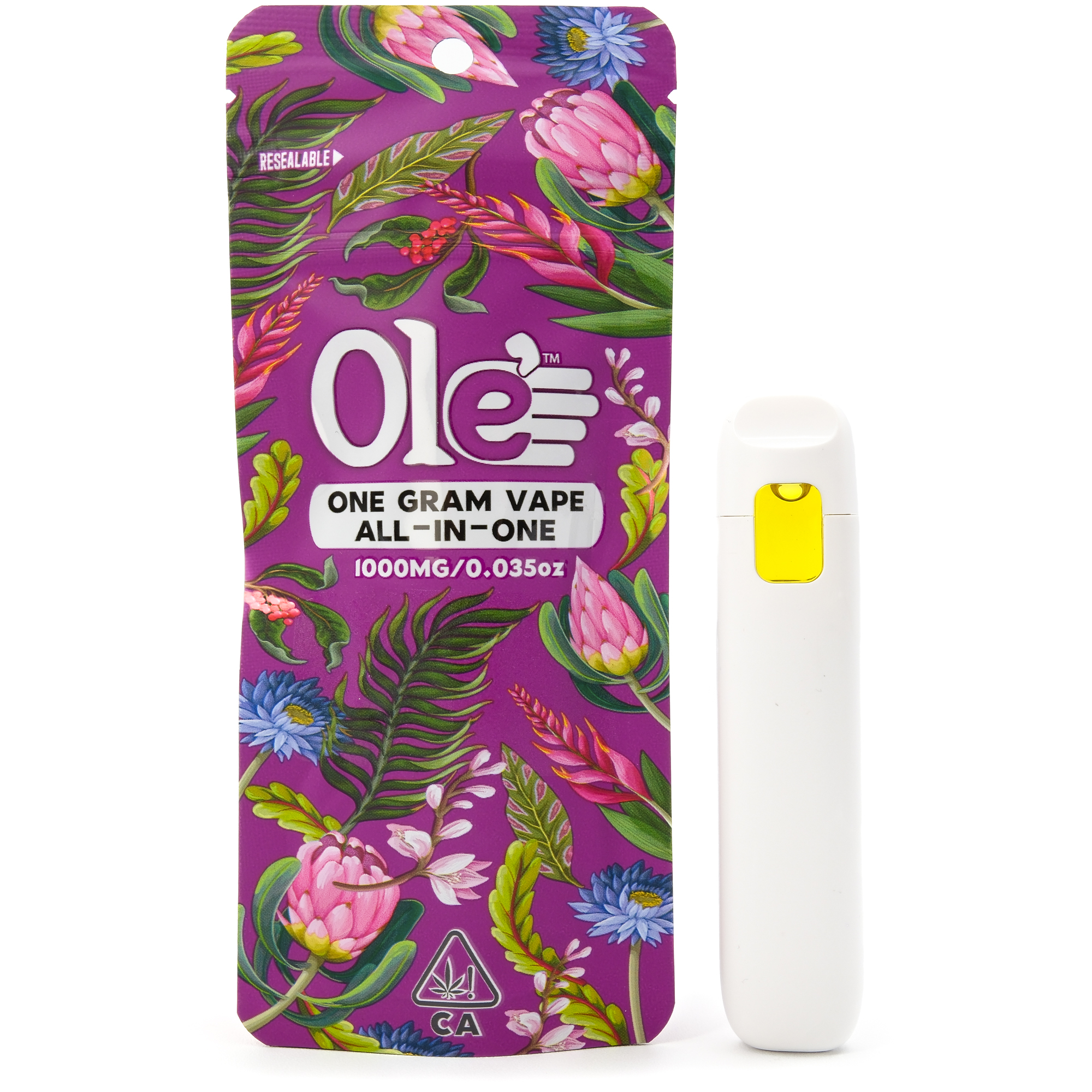 Photograph of product: Skunk 1g Distillate AIO Cart - Ole' 4 Fingers