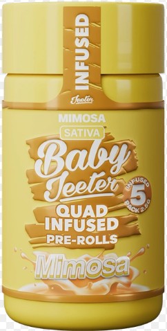 Photograph of product: Baby Jeeter - Mimosa - 5 x Rosin Infused Prerolls