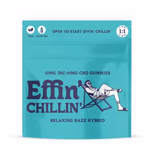 Photograph of product: Relaxing Razz - 1:1 TH-oui/CBD 100mg (20pk)
