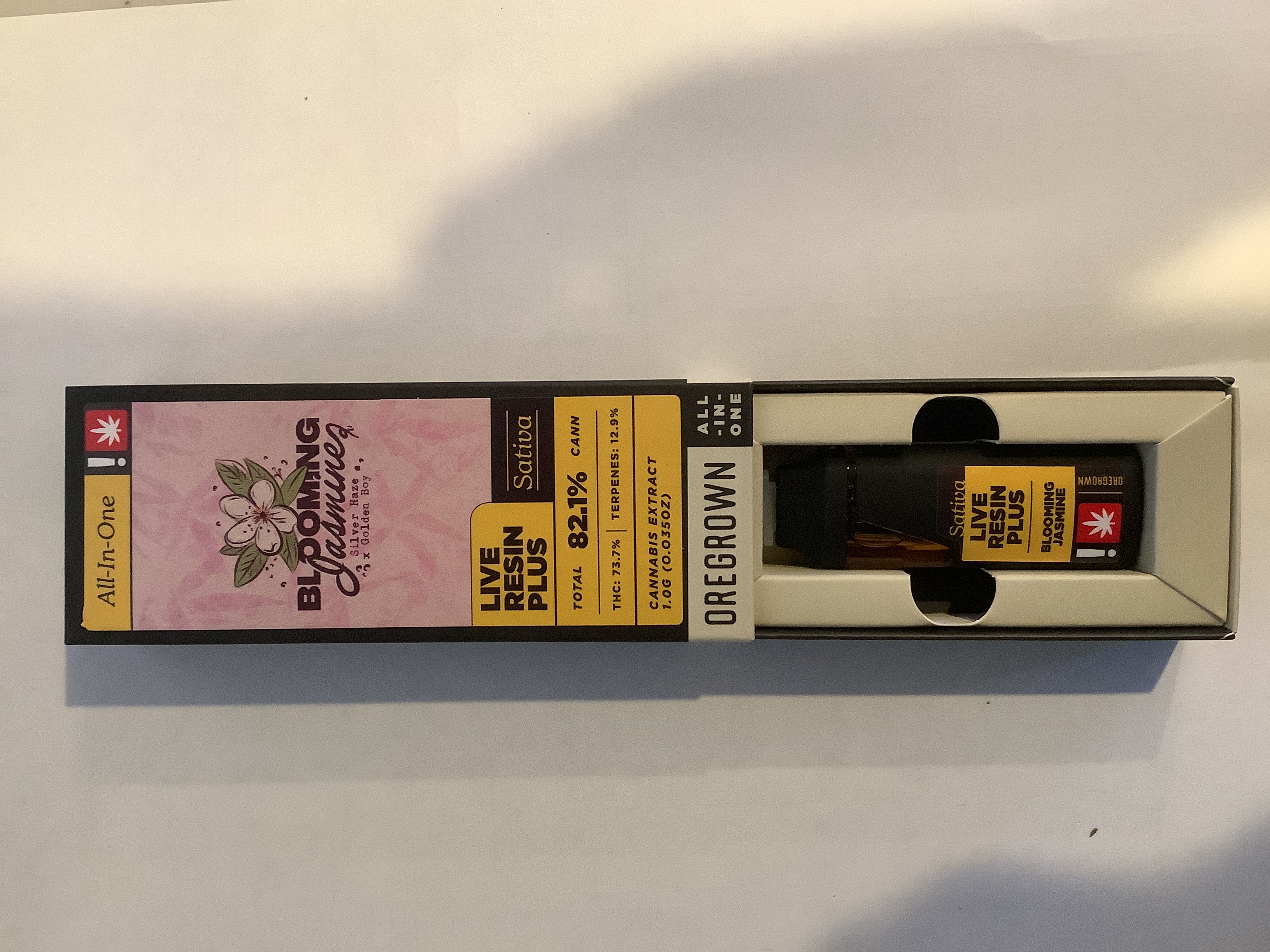 Photograph of product: Oregrown | BLOOMING JASMINE Disposable Live Resin Plus Cartridge | 1g