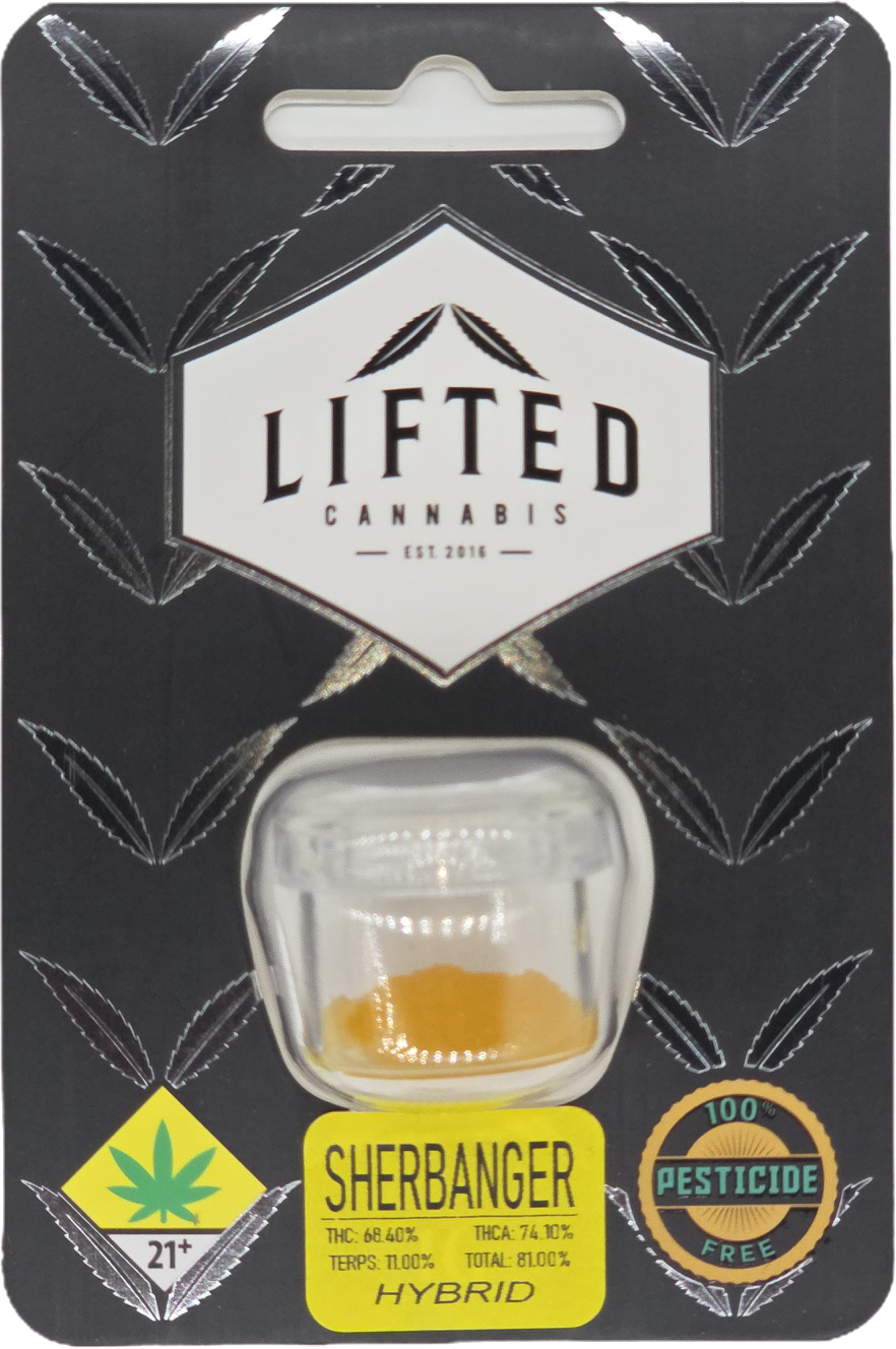 Photograph of product: Lifted CON Sherbanger Sugar Crystals Hydrocarbon Extract 1g